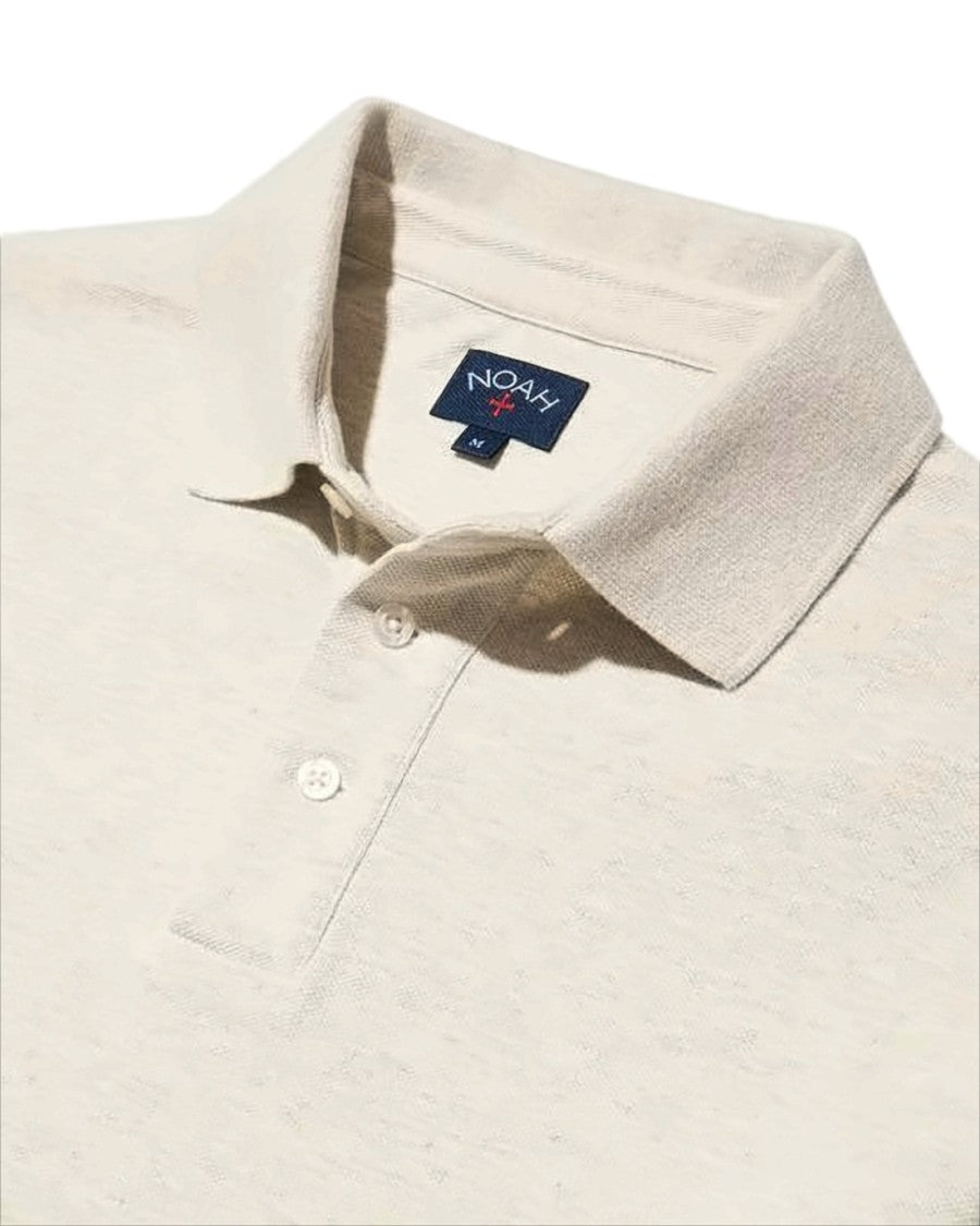 Noah Classic Long Sleeve Polo Shirt In Light Beige