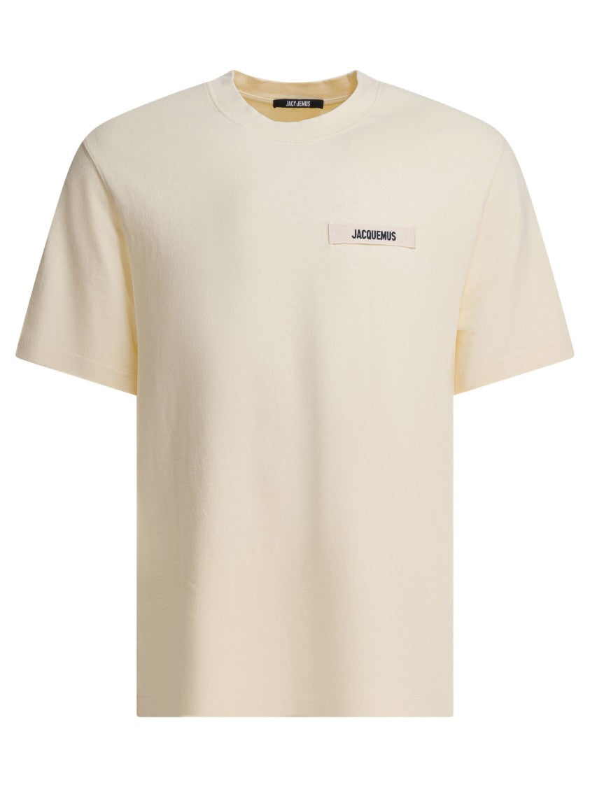Jacquemus Gros Grain Logo T-Shirt With Ribbed Crew Neck