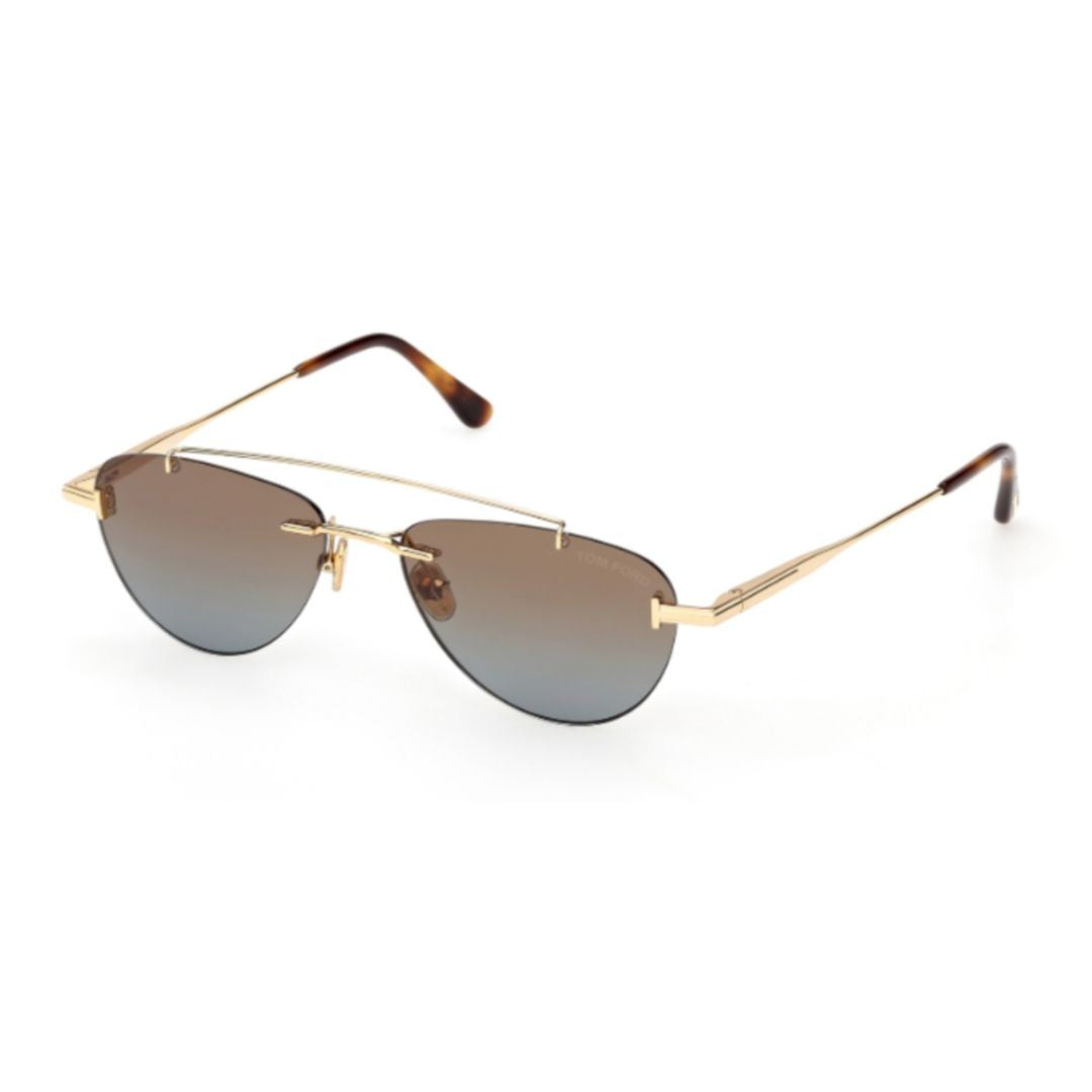 Tom Ford Ft1356 Gold Finish Metal Sunglasses