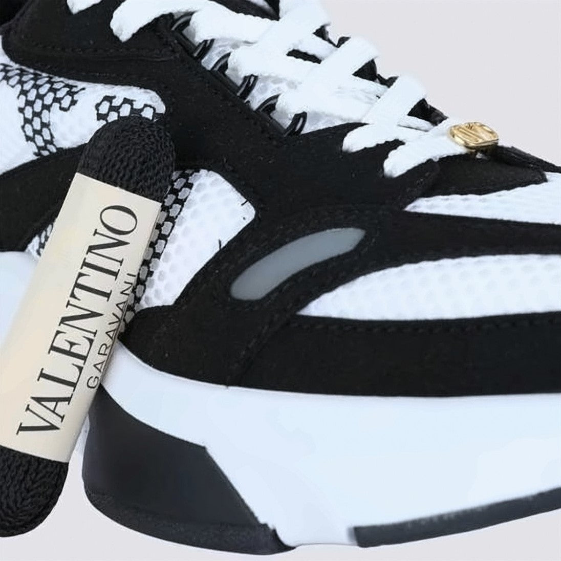 Valentino Garavani Chunky Sneakers With Suede And Mesh Elements