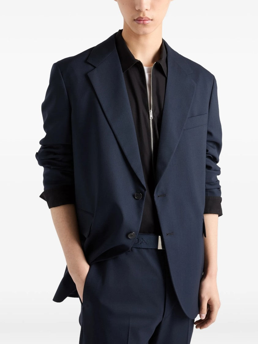 Prada Black Zip-Up Fabric Shirt