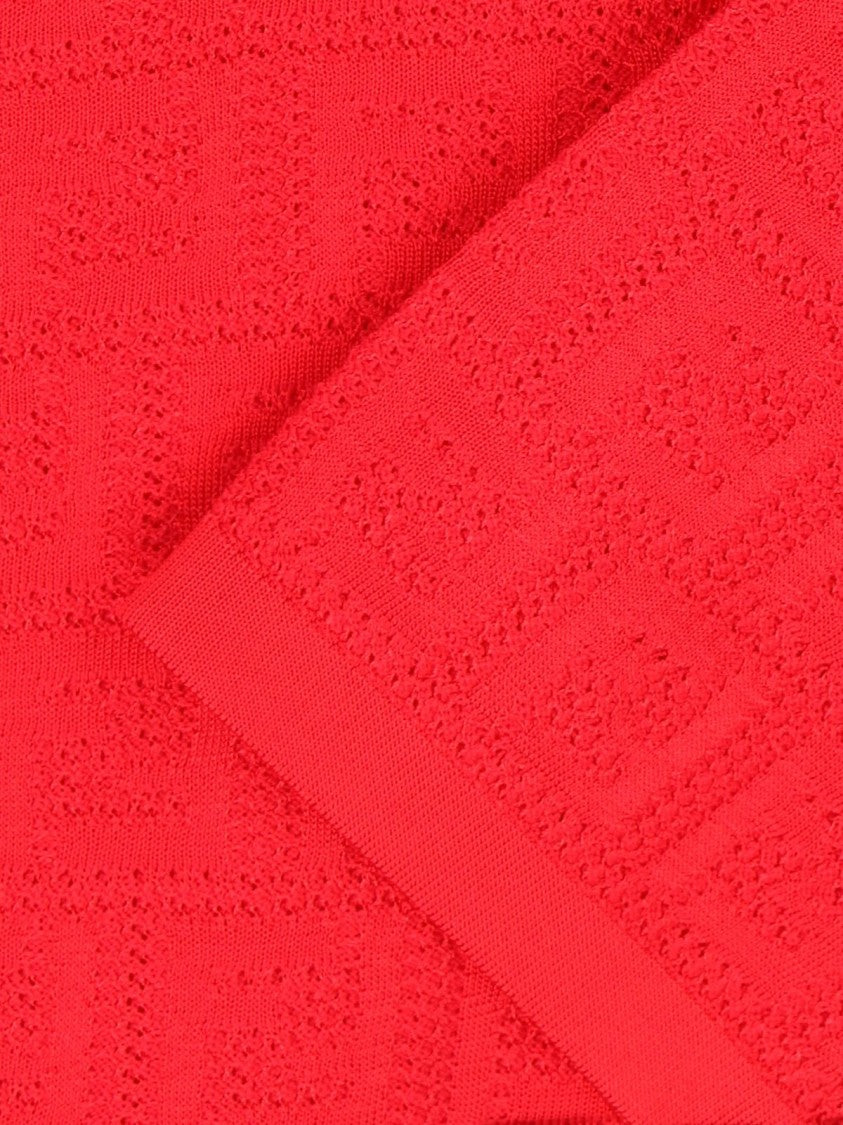 Fendi Form-Fitting Red Dress With Clean Lines And Classic Cut