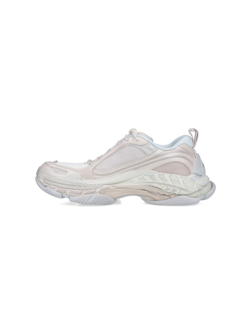 Balenciaga White Layered Chunky Sole Panel Sneakers