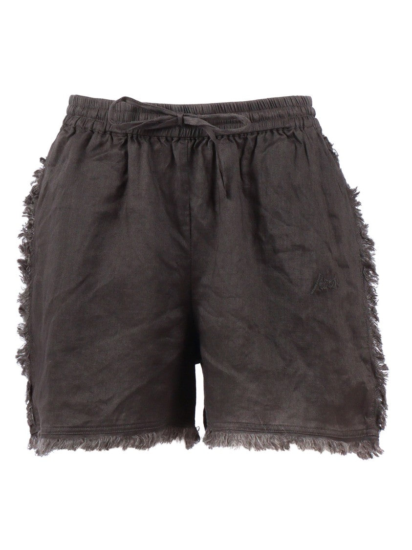 P.A.R.O.S.H. Relaxed Frayed Linen Shorts
