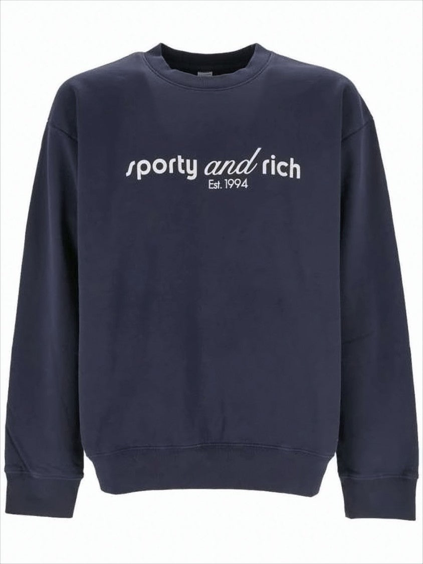 Sporty And Rich Relaxed Fit Long-Sleeve T-Shirt With Iconic Logo Print