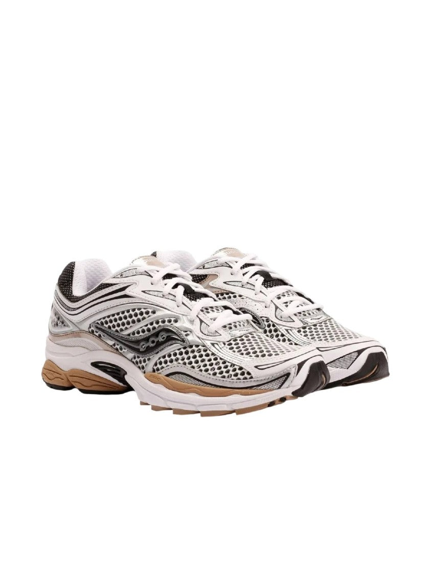 Saucony White/Saddle Progrid Omni 9 Breathable Mesh Sneakers