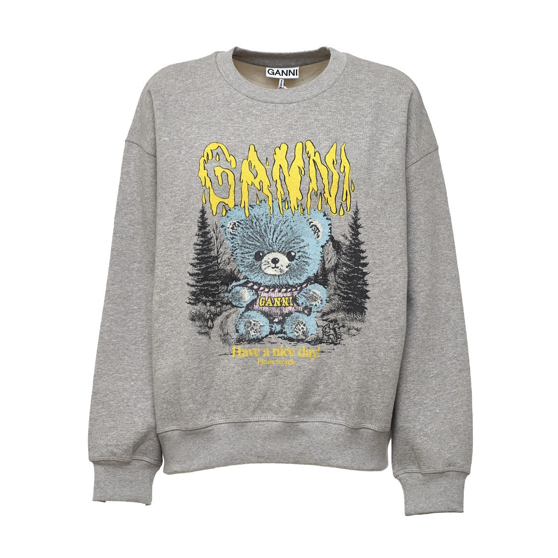 Ganni Isoli Teddy Forest Print Sweatshirt