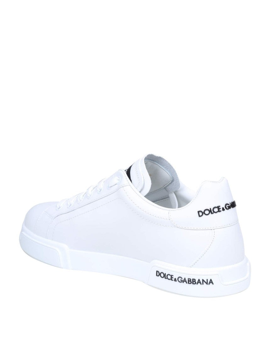 Dolce & Gabbana White Nappa Portofino Sneakers