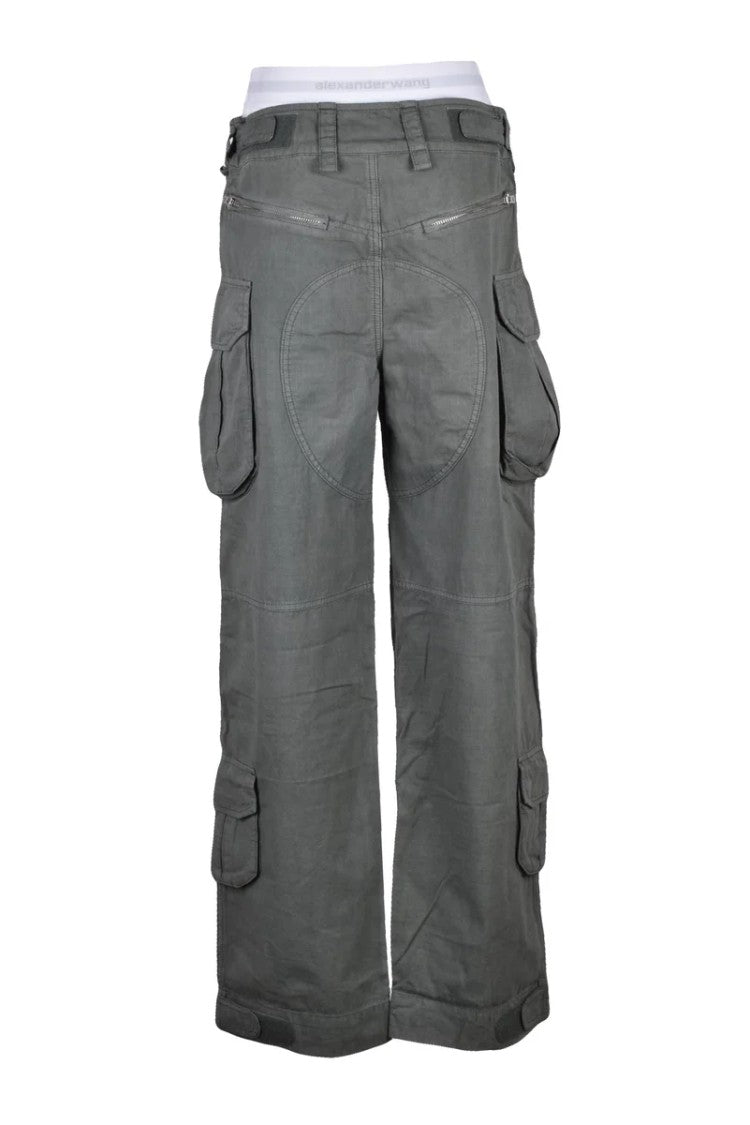 Alexander Wang Comfort Cargo Trousers - Military Green