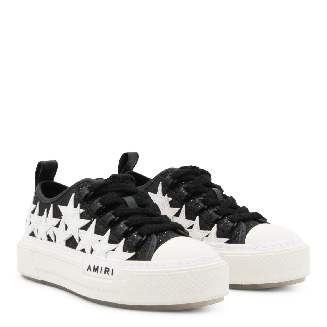 Amiri Black Leather Stars Court Sneakers