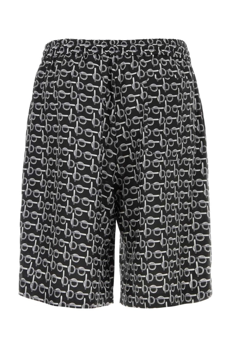 Burberry Printed Silk Bermuda Shorts