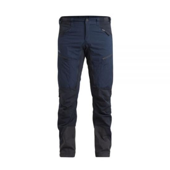 Lundhags Two-Tone Structured Straight Pants With Zippered Pockets