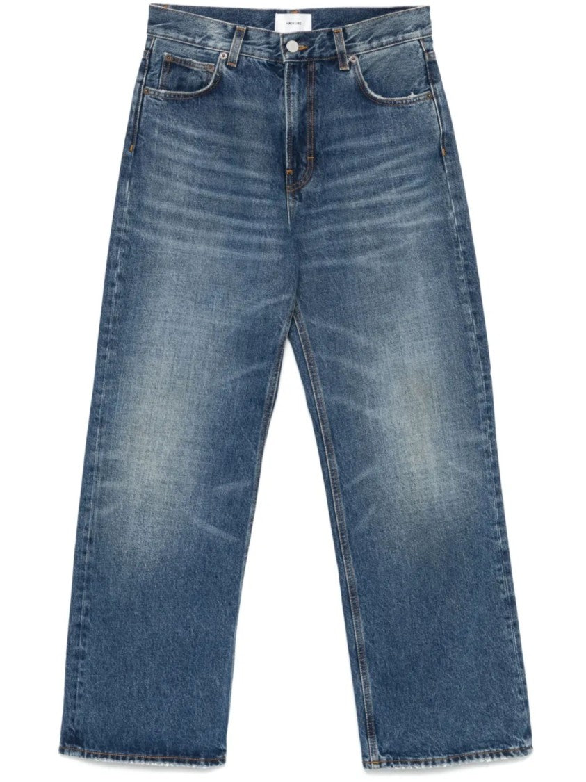 Haikure Blue Faded Wash Denim Jeans