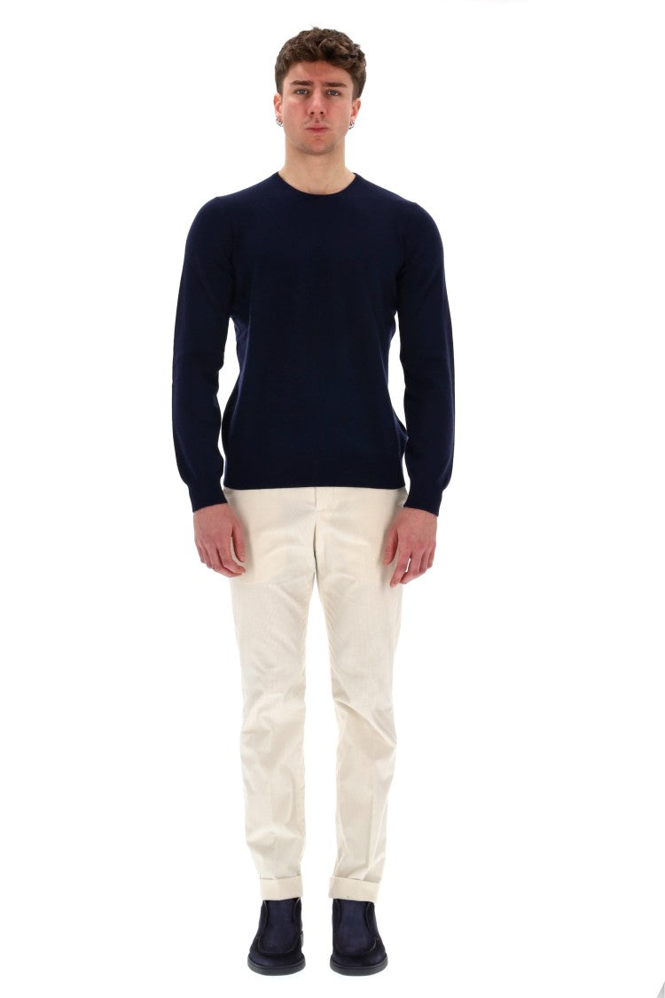 Barba Fine Wool-Cashmere Crewneck Sweater