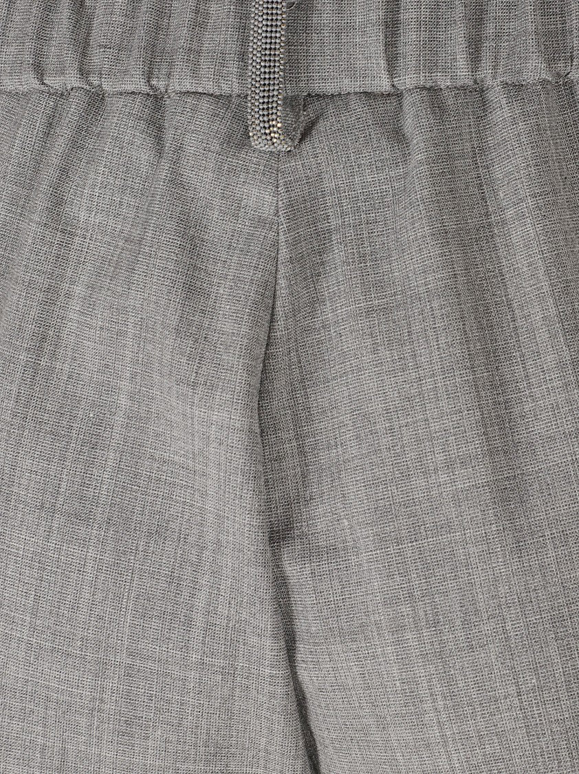 Fabiana Filippi Straight-Leg Trousers With Textured Pattern And Elastic Waistband
