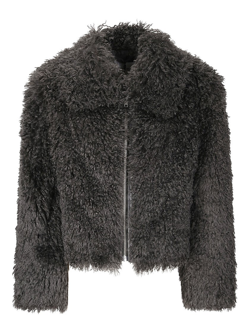 Stand Studio Short Faux Fur Jacket
