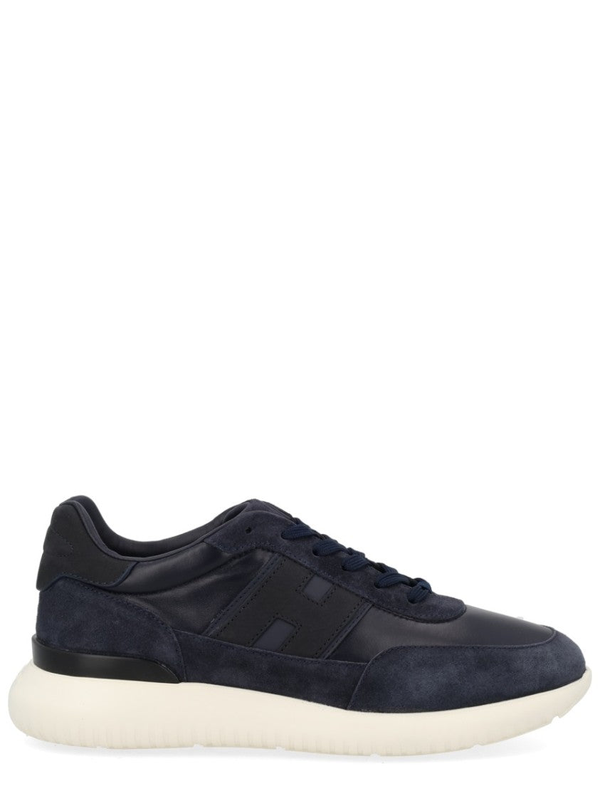 Hogan Blue Suede Sneaker Calfskin Mutton Sneakers