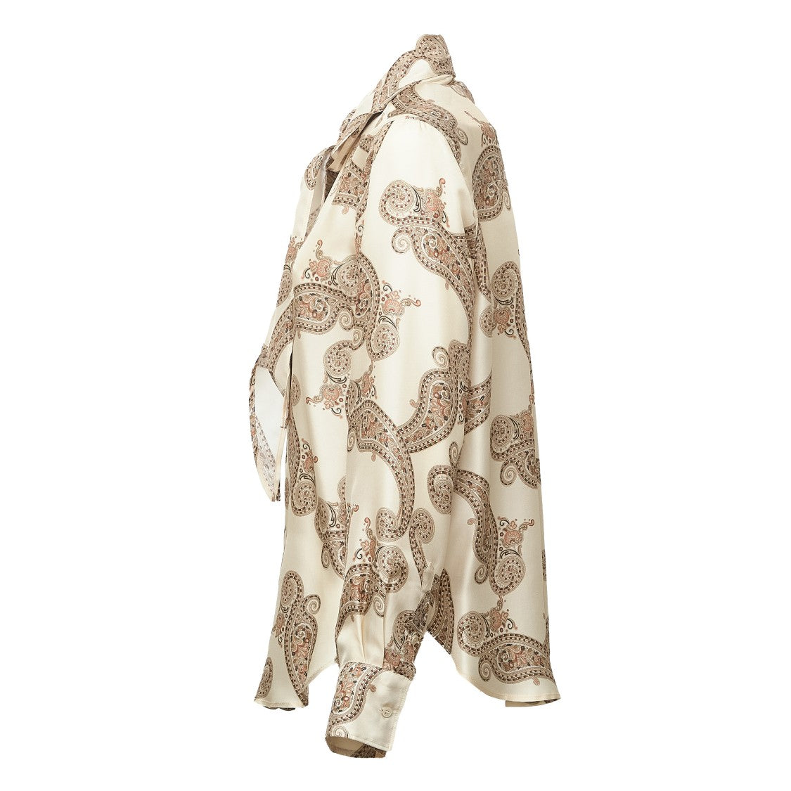 Robert Friedman Kitta Tie-Foulard Printed Silk Shirt