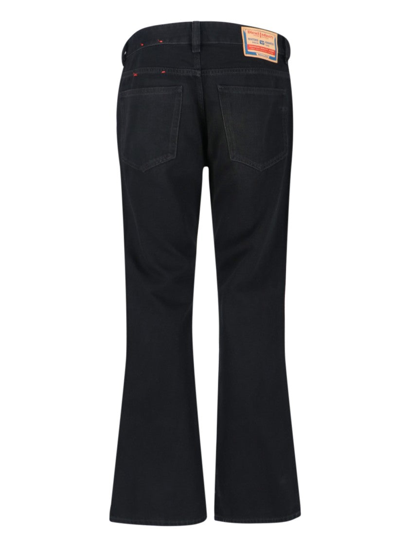 Diesel Flared Black Jeans With Classic Five-Pocket Design