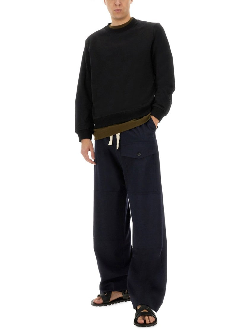 Dries Van Noten Straight Leg Cotton Pants With Clean Design