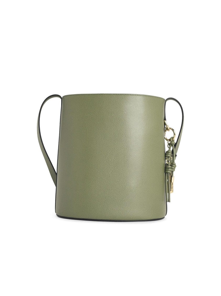 Furla Roxie' Bucket Bag In Green Leather