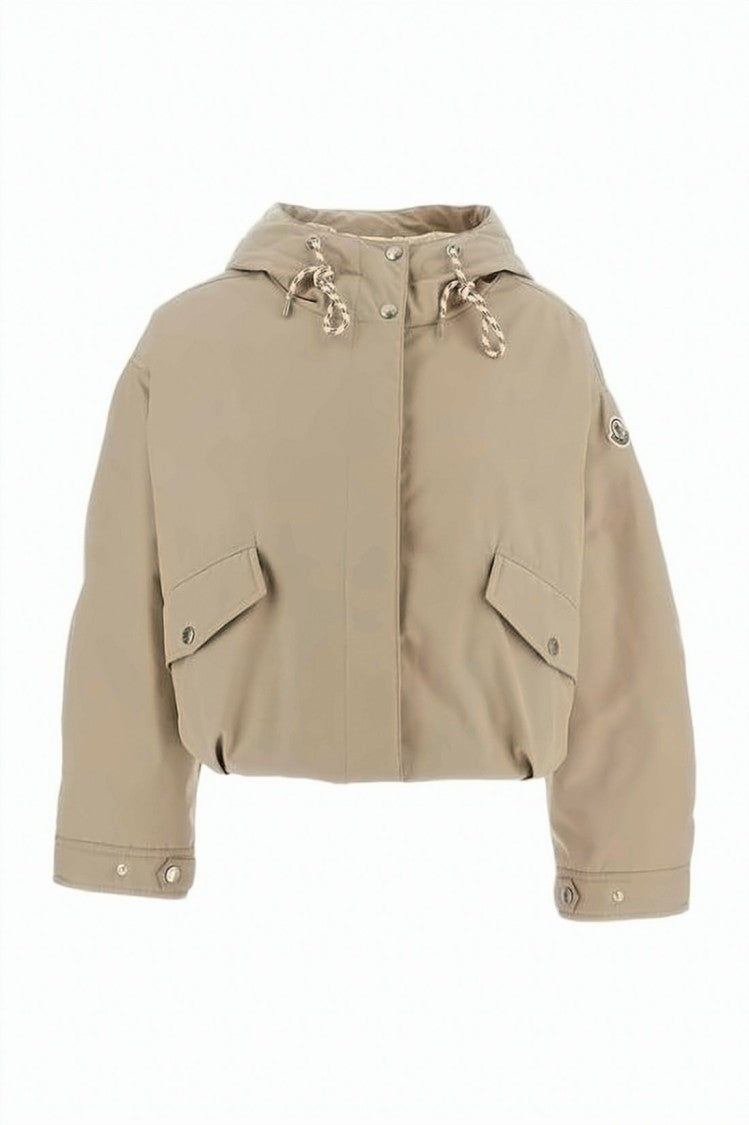 Moncler Cropped Padded Jacket With Adjustable Hood