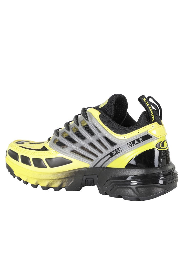 Mm6 By Maison Margiela X Salomon Black And Yellow Acs Pro Mesh Quicklace Sneakers
