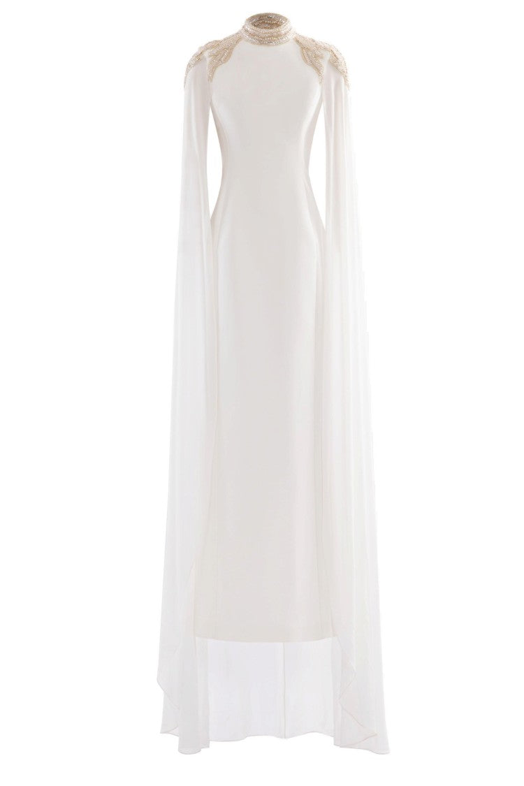 Saiid Kobeisy Embellished Crepe Kaftan