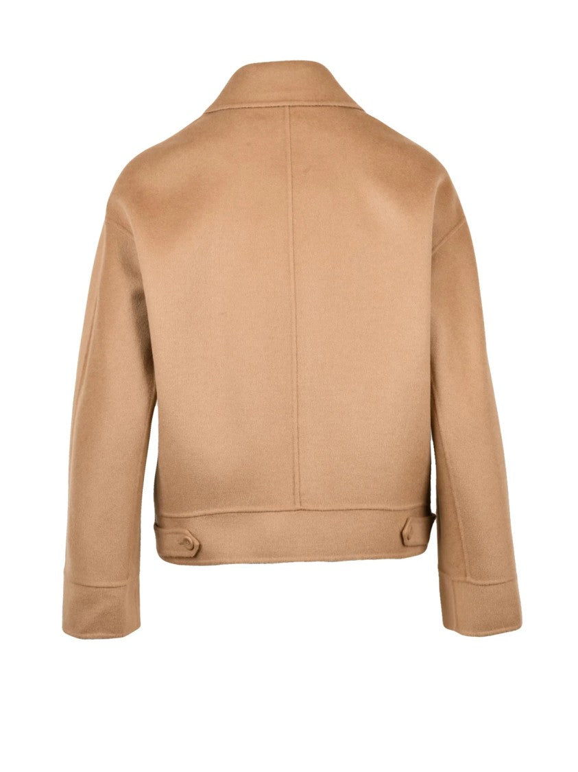 Max Mara Beige Virgin Wool-Blend Fiero Jacket