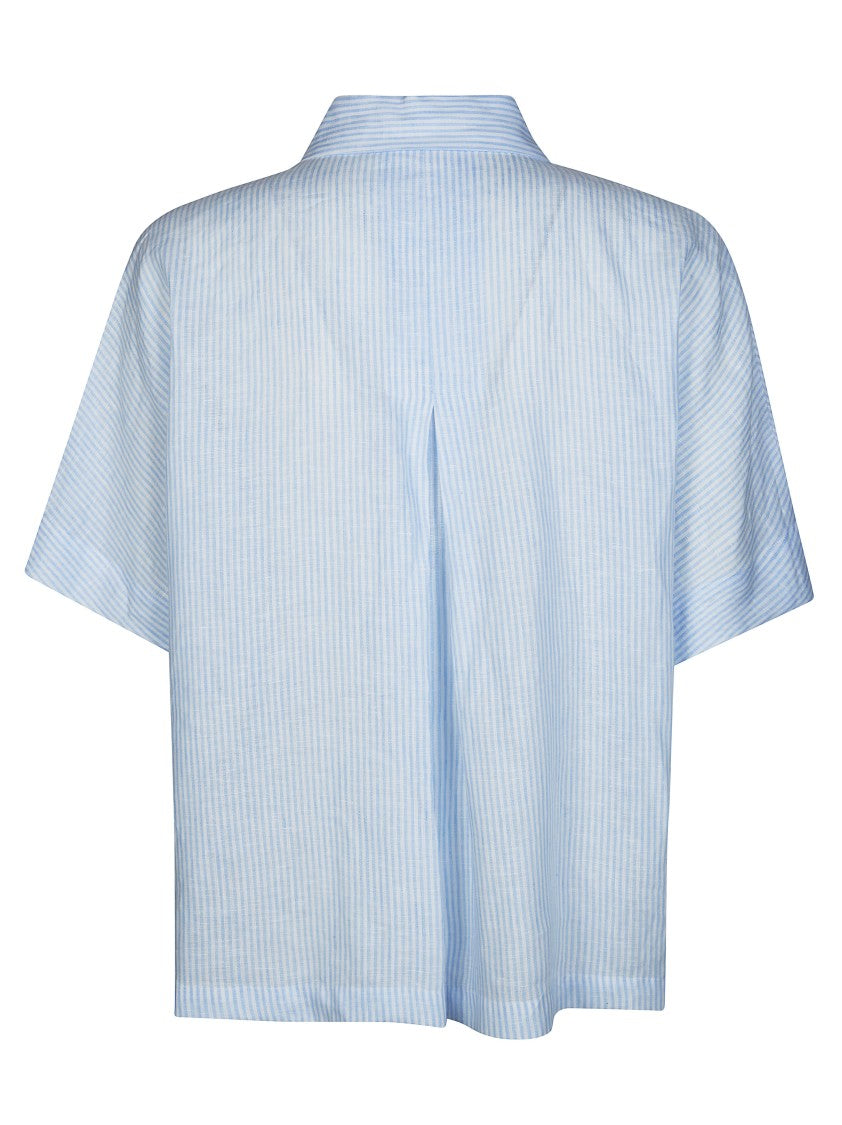 Friedman Light Blue White Striped Shirt
