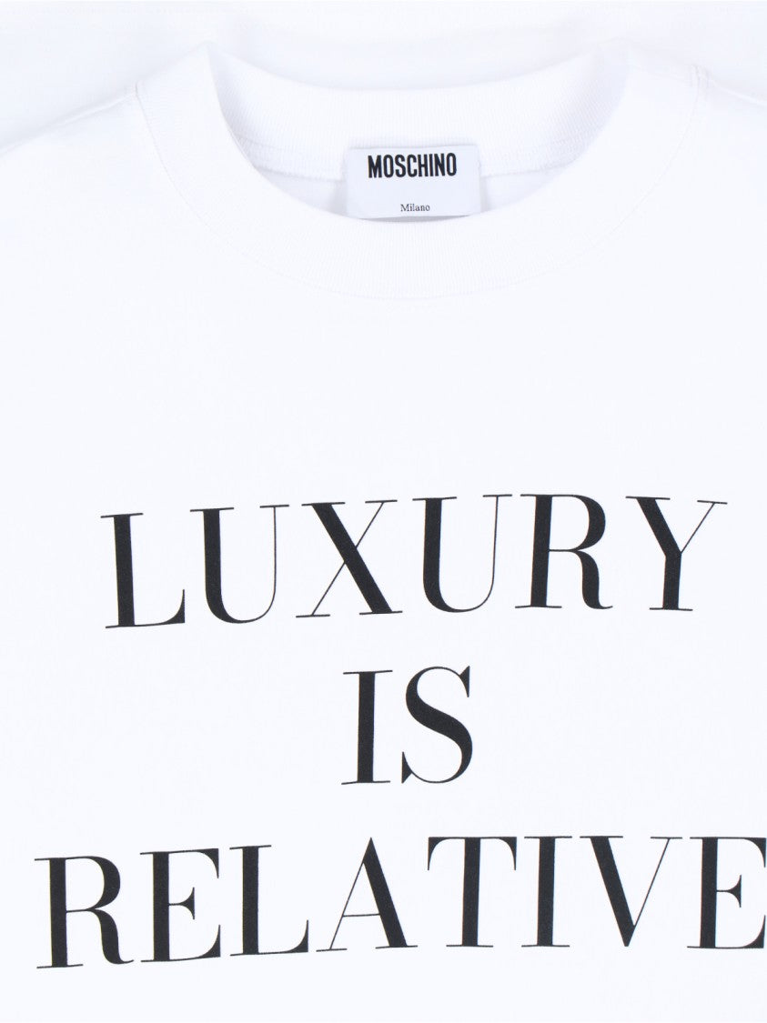 Moschino “Luxury Is Relative” T-Shirt – White