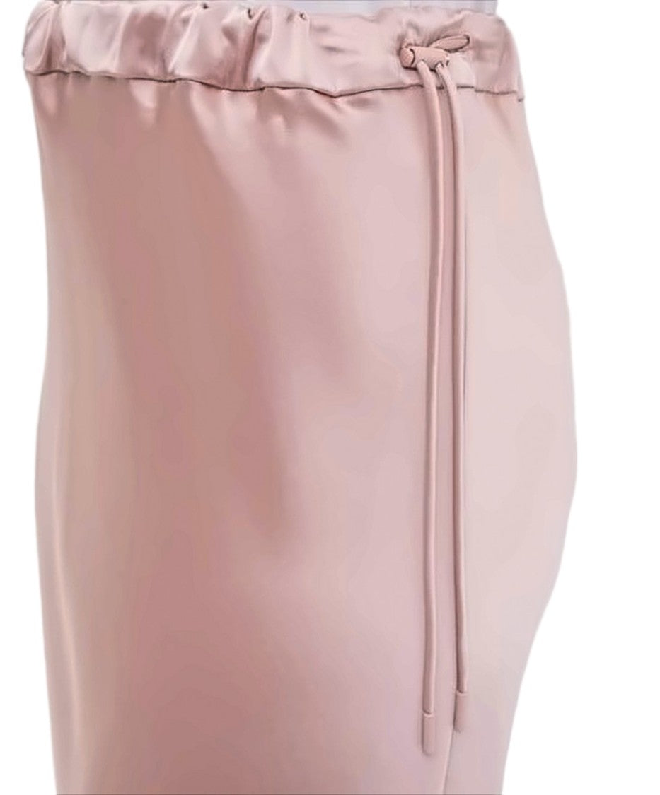 Max Mara Silky Midi Skirt With Elastic Waistband