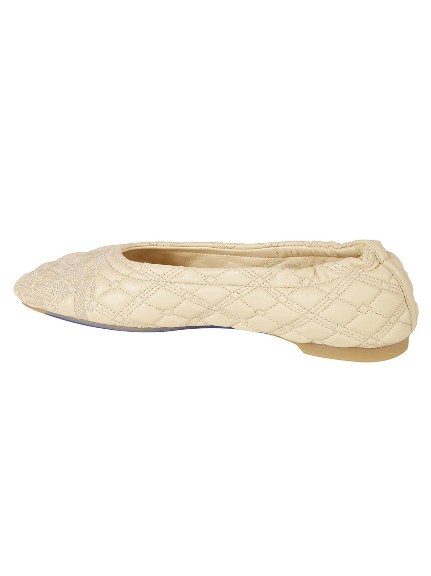 Burberry Quilted Lamb Leather Flat Shoes