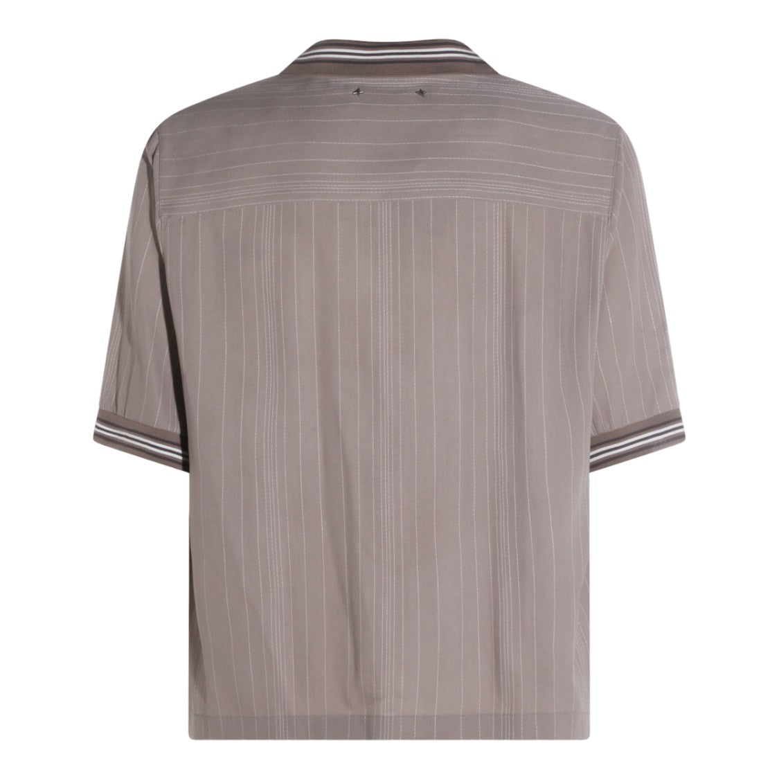Golden Goose Short-Sleeve Shirt With Vertical Pinstripe