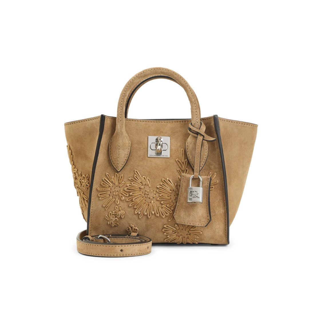 Ermanno Scervino Structured Shoulder Bag With Floral Embroidery