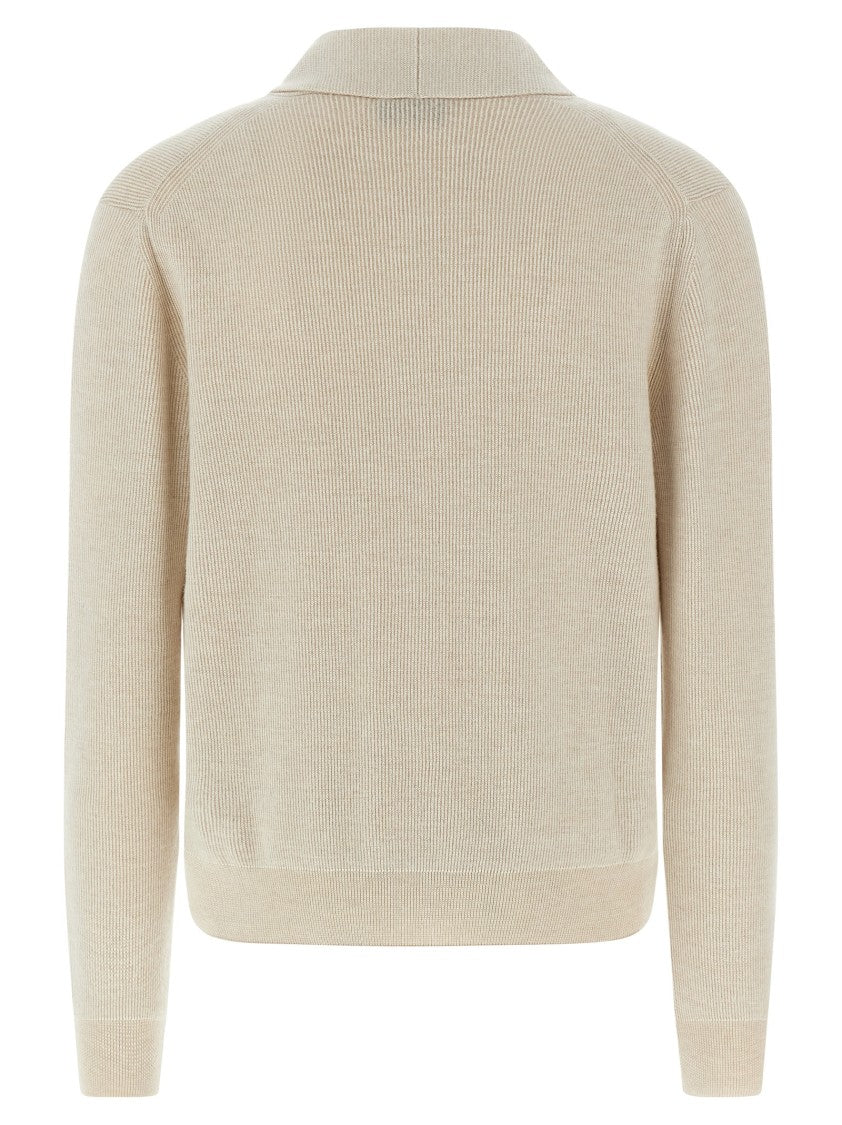 Brioni Ribbed Cashmere And Merino Wool Blend Cardigan