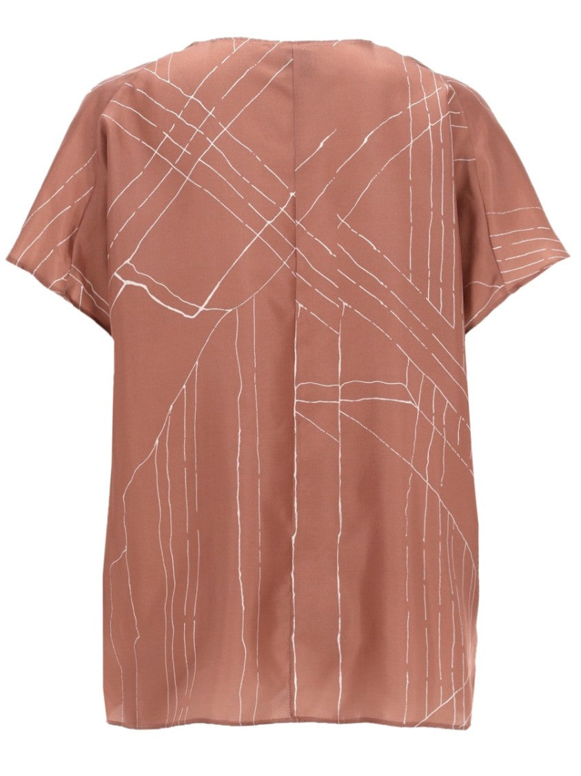 Alysi Foundation Loose Terracotta Silk Blouse
