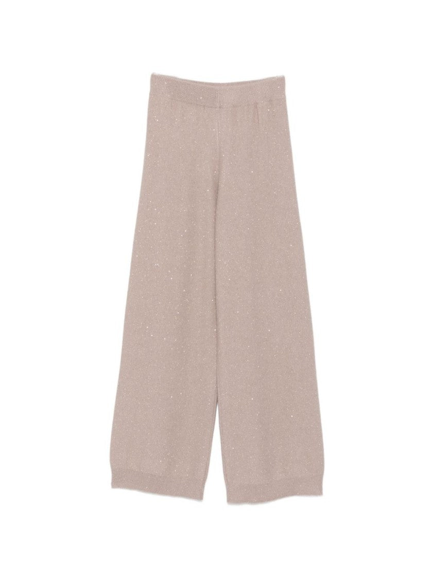 Fabiana Filippi Black Wide-Leg Knit Relaxed Pants