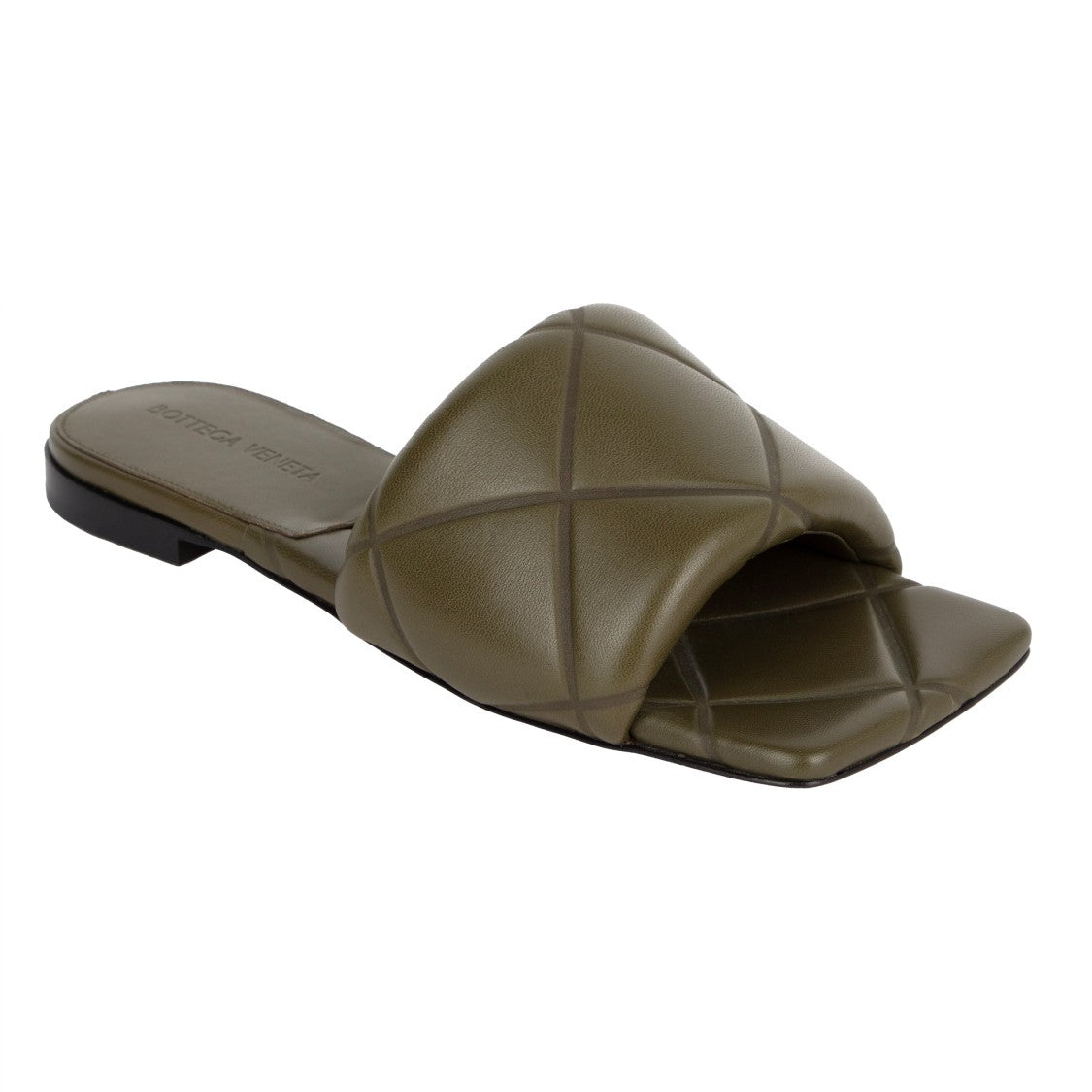 Bottega Veneta Rubber Lido Slide Green