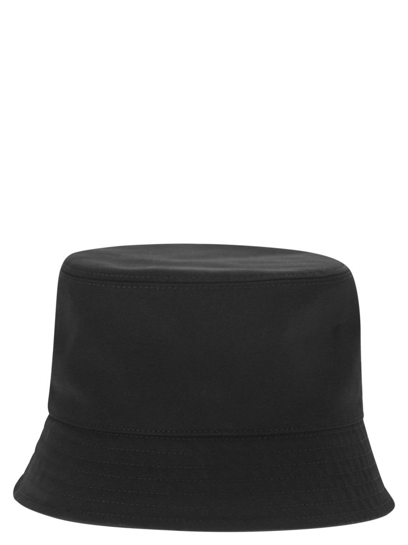 Moncler Structured Black Micro Cotton Bucket Hat