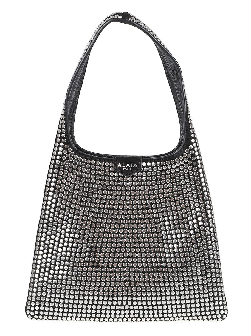 Alaïa Structured Handbag With Metallic Studs And Single Shoulder Strap