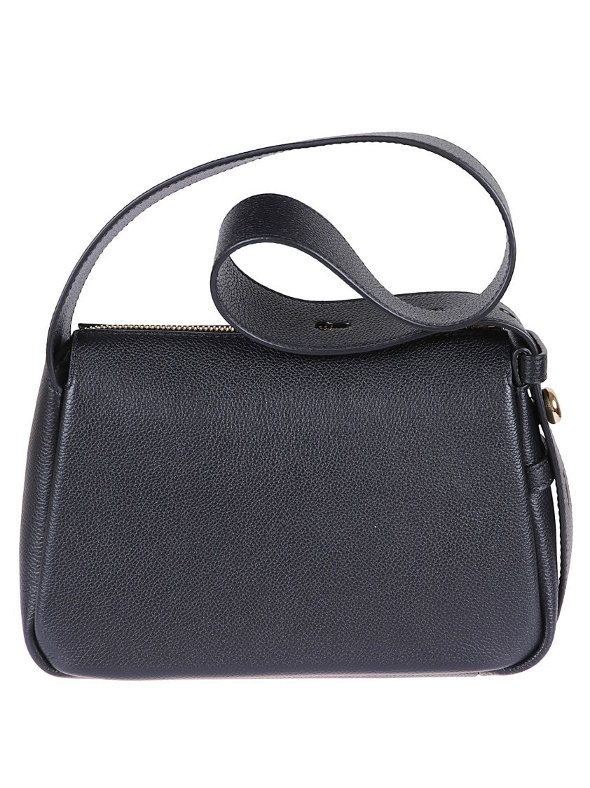 Tory Burch Rectangular Hammered Leather Shoulder Bag With Adjustable Strap