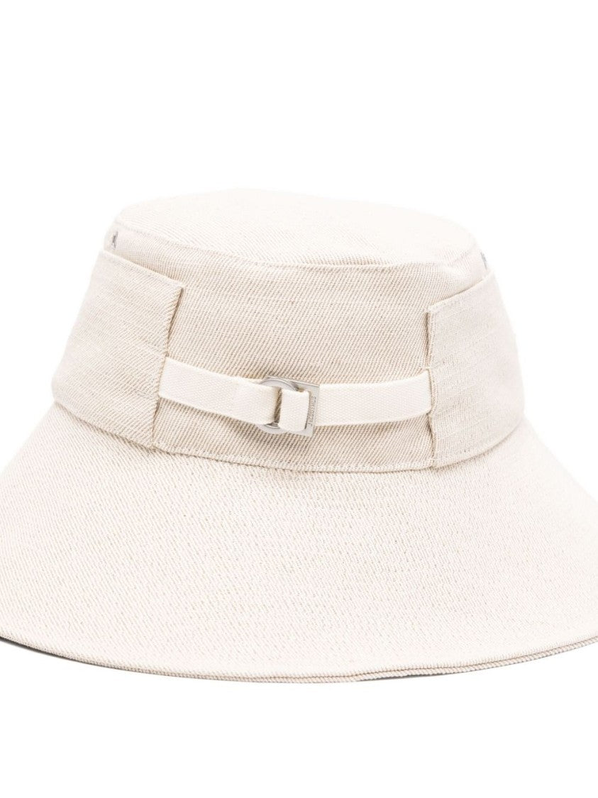 Jacquemus Light Beige Adjustable Wide Brim Hat