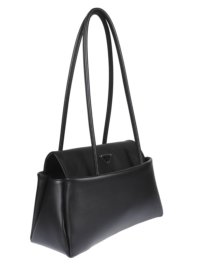 Prada Rectangular Handbag With Flap Closure