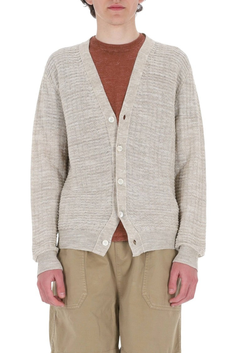 Roberto Collina Textured Cotton-Linen Knit Cardigan