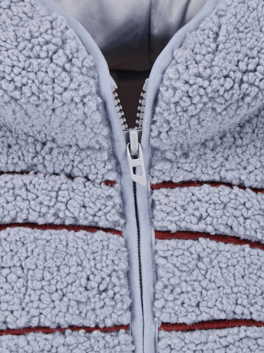 Diesel Grey S-Zat Teddy Hooded Zip Sweatshirt