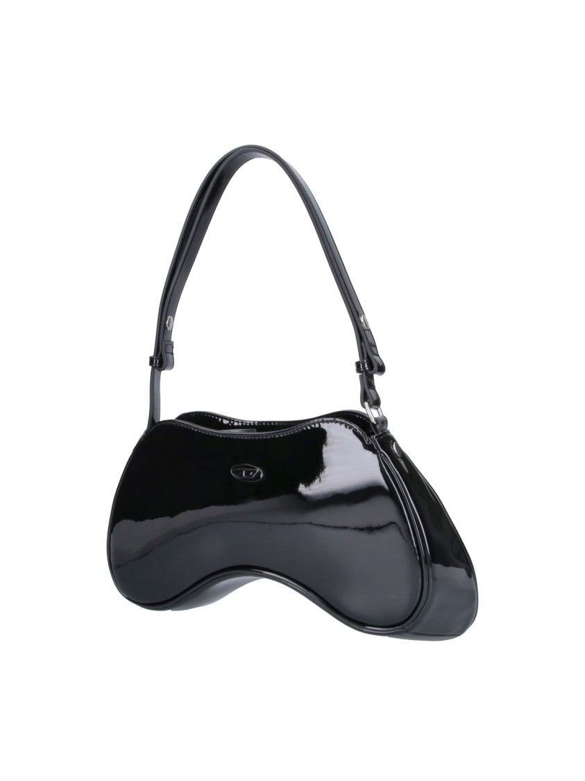 Diesel Black Faux Leather Play Shoulder Bag