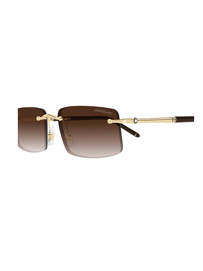 Montblanc Mb0443s Rimless Metallic International Sunglasses