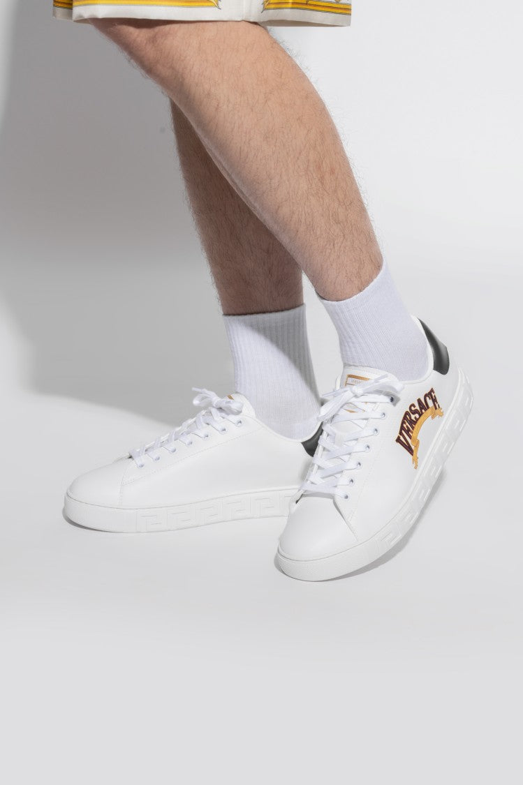 Versace Sports Shoes With Embroidered Logo
