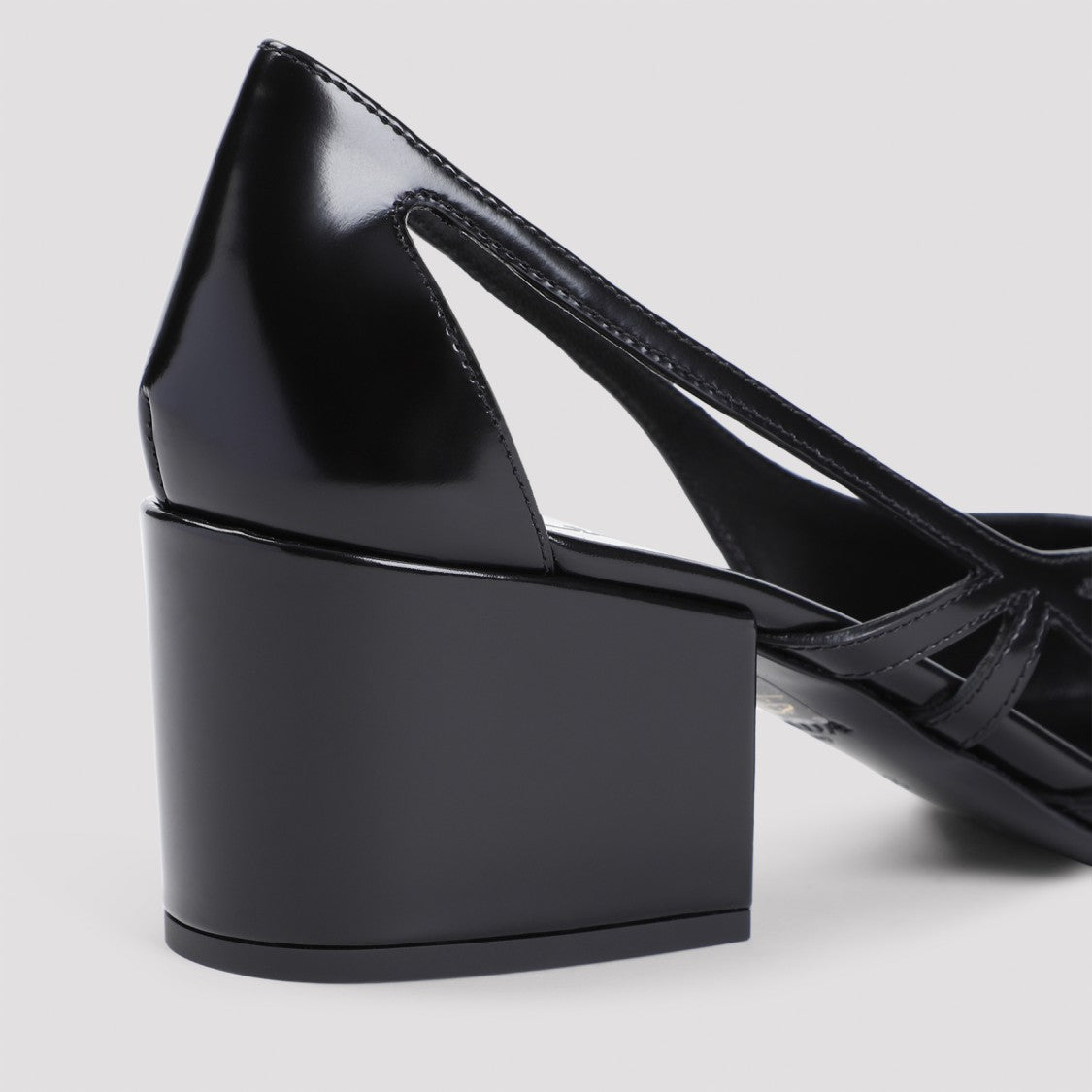 Prada Block Heel Pumps With Cutout Detail